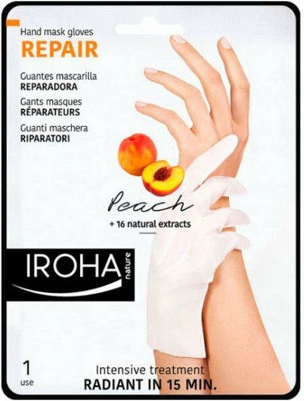 Maskë për duar dhe thonj IROHA NATURE Peach Repair, 1 përdorim