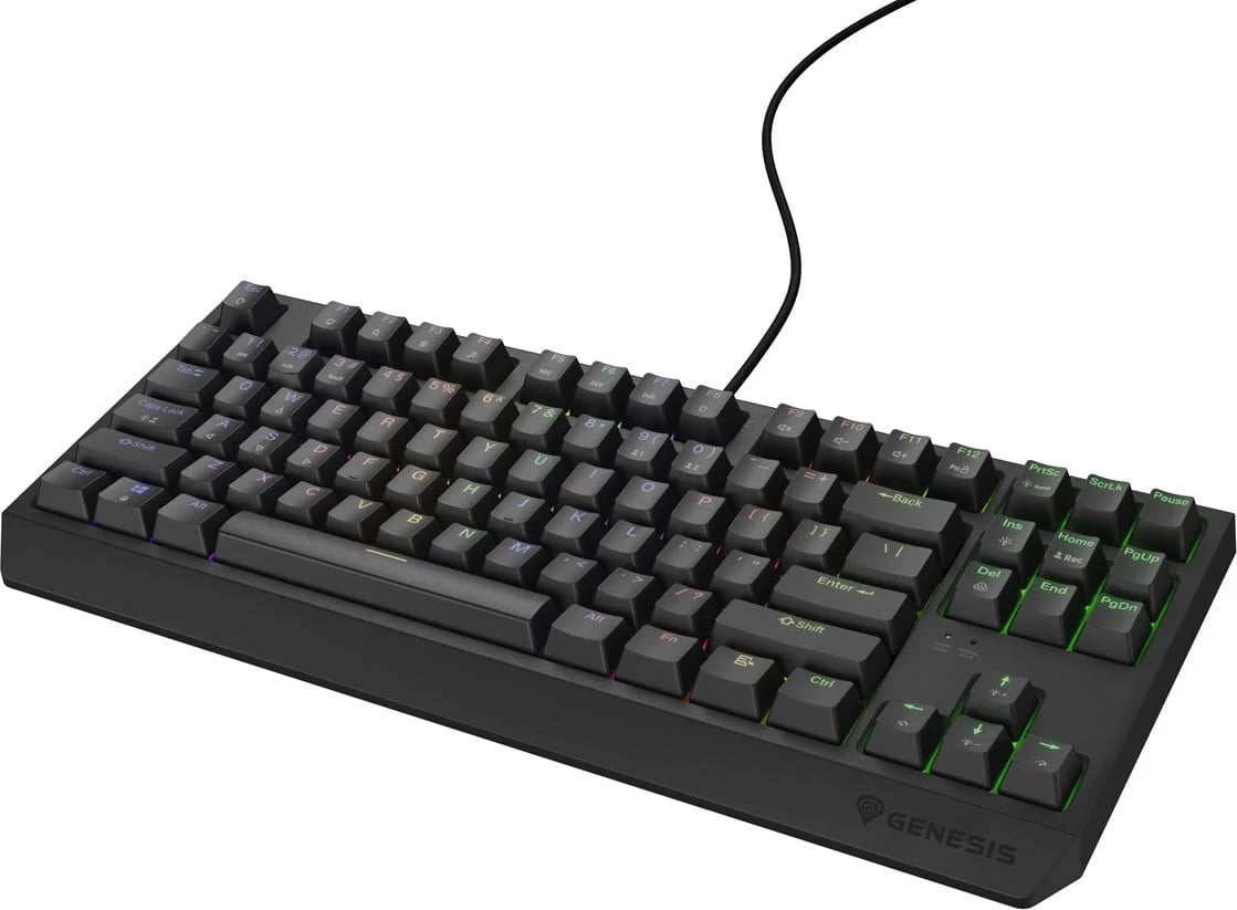 Tastierë mekanike GENESIS Thor 230 TKL, QWERTY, RGB, Wireless + Bluetooth, e zezë Tastierë mekanike GENESIS Thor 230 TKL, QWERTY, RGB, Wireless + Bluetooth, e zezë