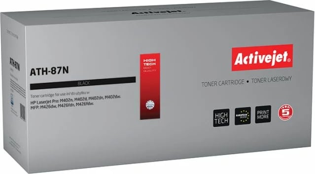 Toner ACTIVEJET HP 87A CF287A (ATH-87N), 9000 faqe, i zi