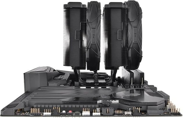 Kasë ftohëse për procesor Thermaltake TOUGHAIR 710, 2x140mm, 7 tuba bakri, TDP 250W, e zezë