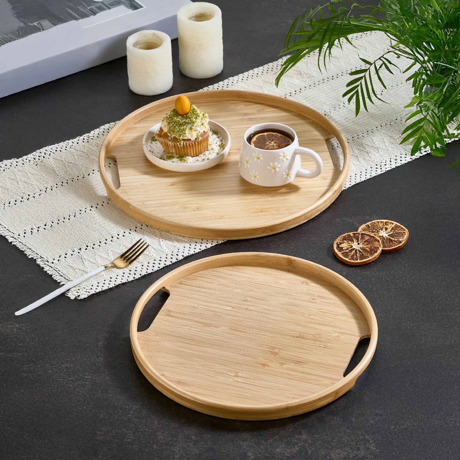 Set tabakash bambuje, 2 copë, Hermia Concept, Acero-32112