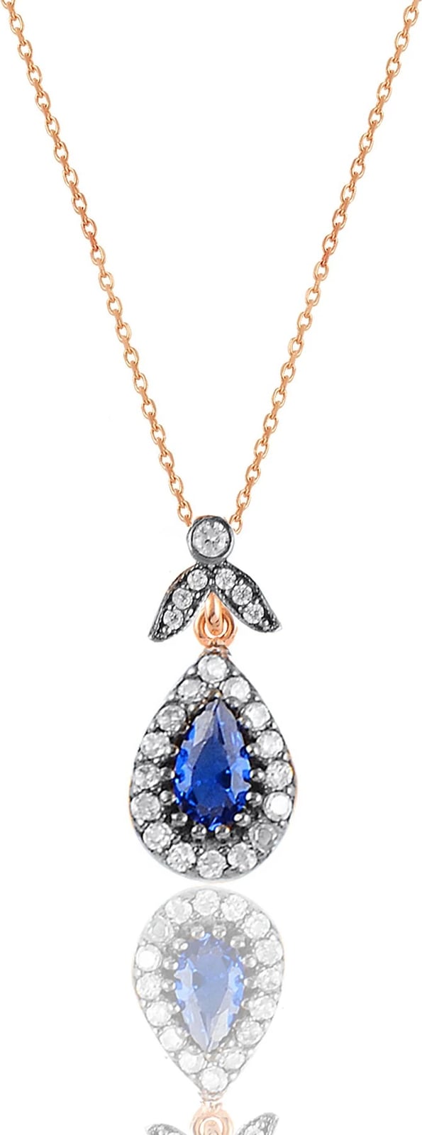 Varëse argjendi, ngjyrë rozë ari dhe kaltër e errët, Jumeon, 10989SAFIR