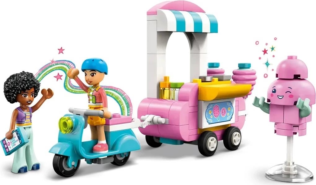 Lodra LEGO Friends 42643, Stenda e Sheqerit të Mbështjellë dhe Skuter, Rozë Lodra LEGO Friends 42643, Stenda e Sheqerit të Mbështjellë dhe Skuter, Rozë