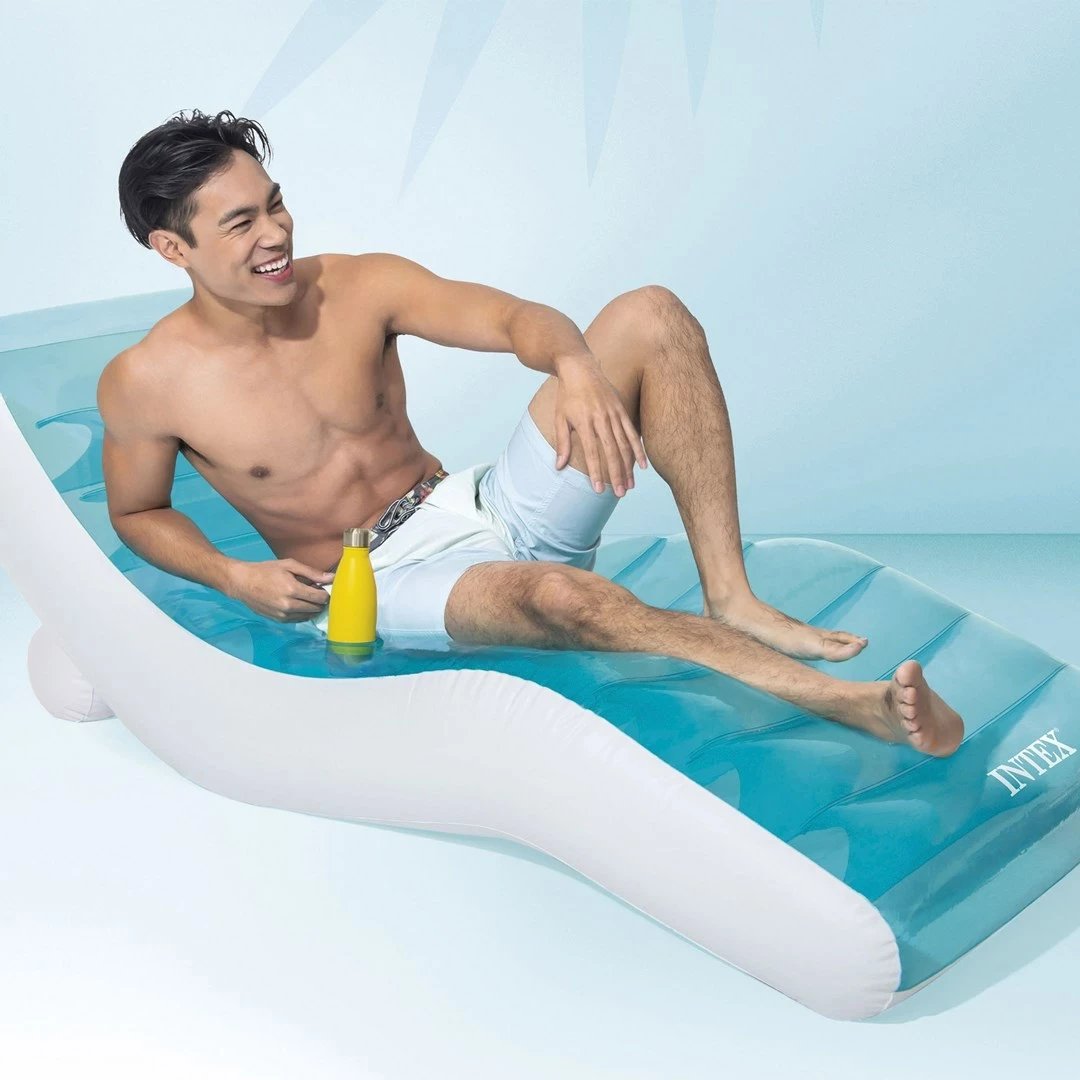 Dyshek ajri Intex 56874EU, një vend, blu e bardhë