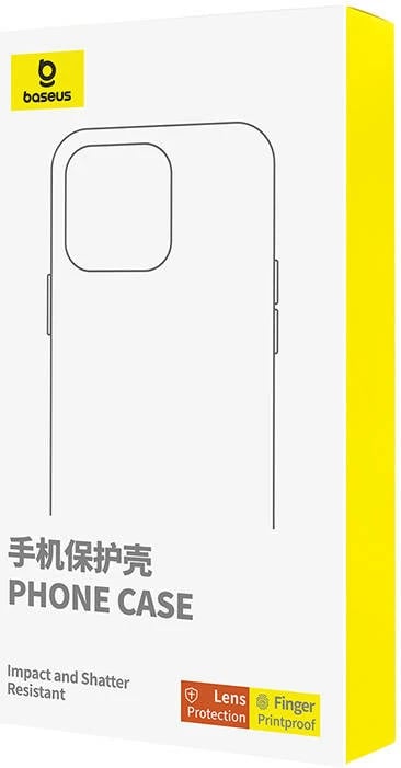 Mbështjellës Baseus për iPhone 15 me xham të temperuar, transparent