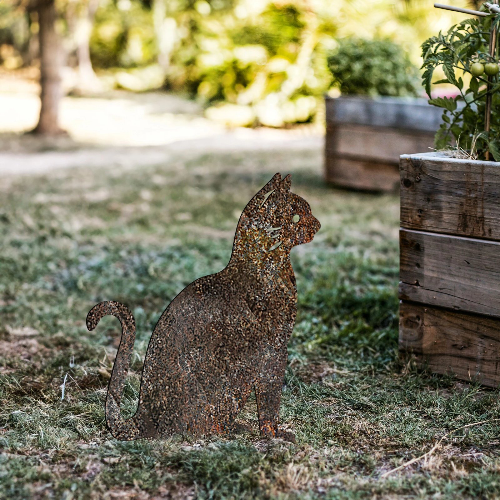 Dekor kopshti, mace, Aberto Design, shumëngjyrëshe, 38x20cm