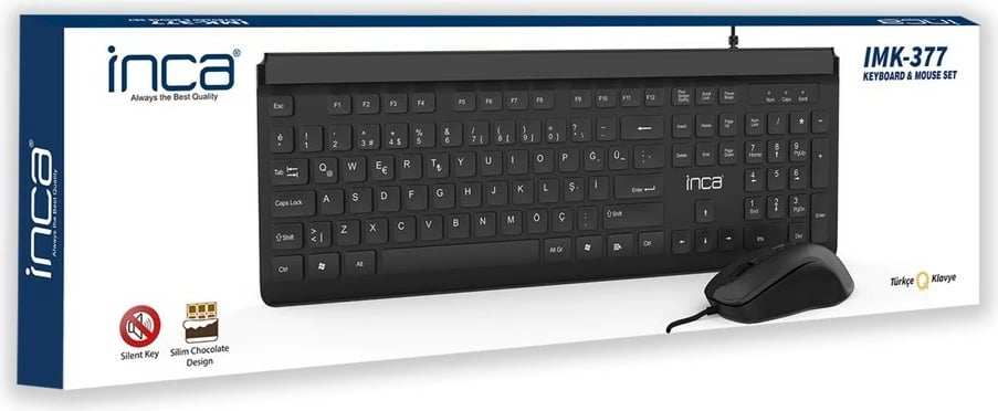 Kasë Inca IMK-377, USB 3.0, dizajn ergonomik, 1.45m, e zezë