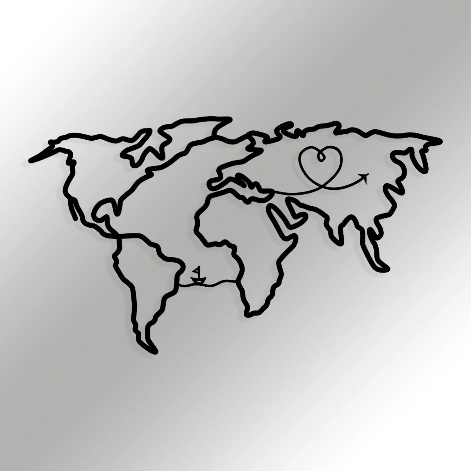 Aksesor dekorativ metalik për mur Wallity, Stella