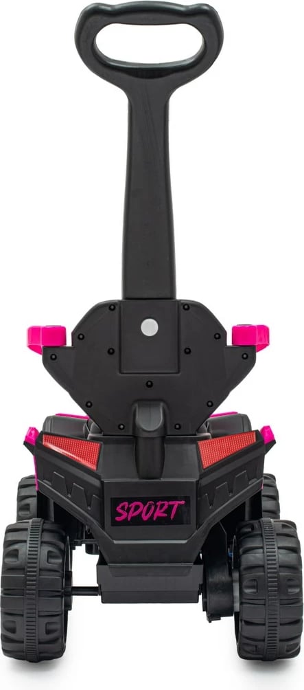 makinë lodër elektrike ride-on, Baby Mix, Ruggy, motor 18W 6V, me shufër shtytëse prindërore, kapacitet 30 kg, rozë