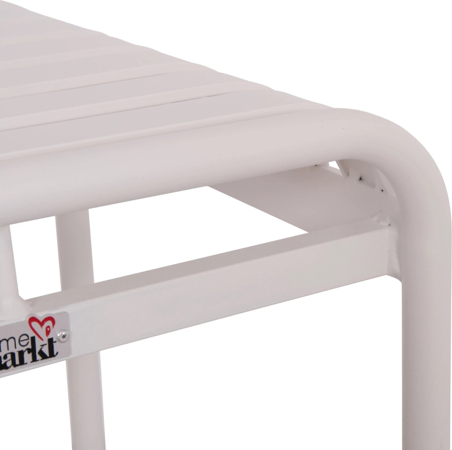 Stool i shkurtër alumini RACHEL, ngjyrë e bardhë, FH6340.02, 45x45x46cm