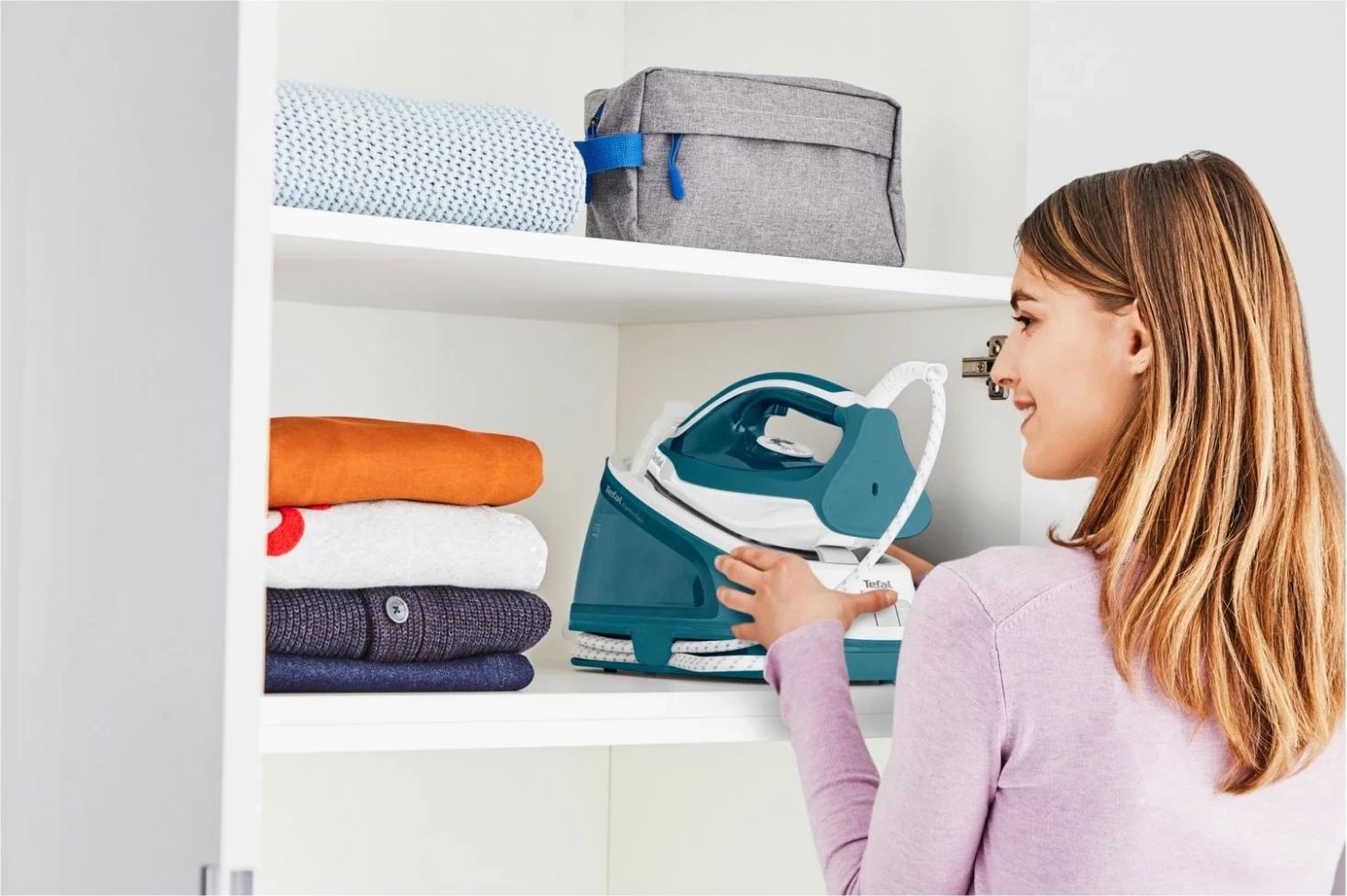Hekur me avull Tefal SV6131, 2200W, rezervuar 1700ml, blu