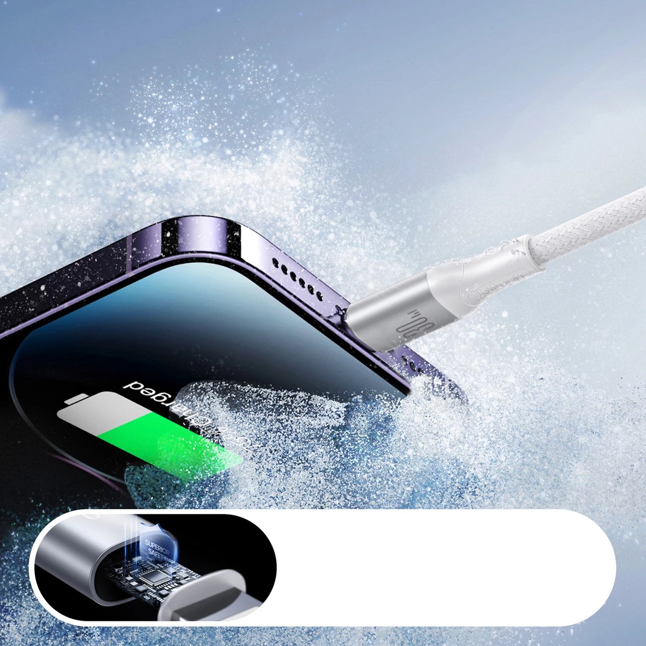 Kabllo Joyroom S-A28 Flash Series, USB-C në Lightning, 2m, 30W, e bardhë