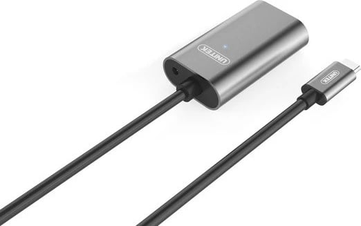 Kabllo zgjatës aktiv USB Type-C Unitek U305A, 5m, E zezë/Gri