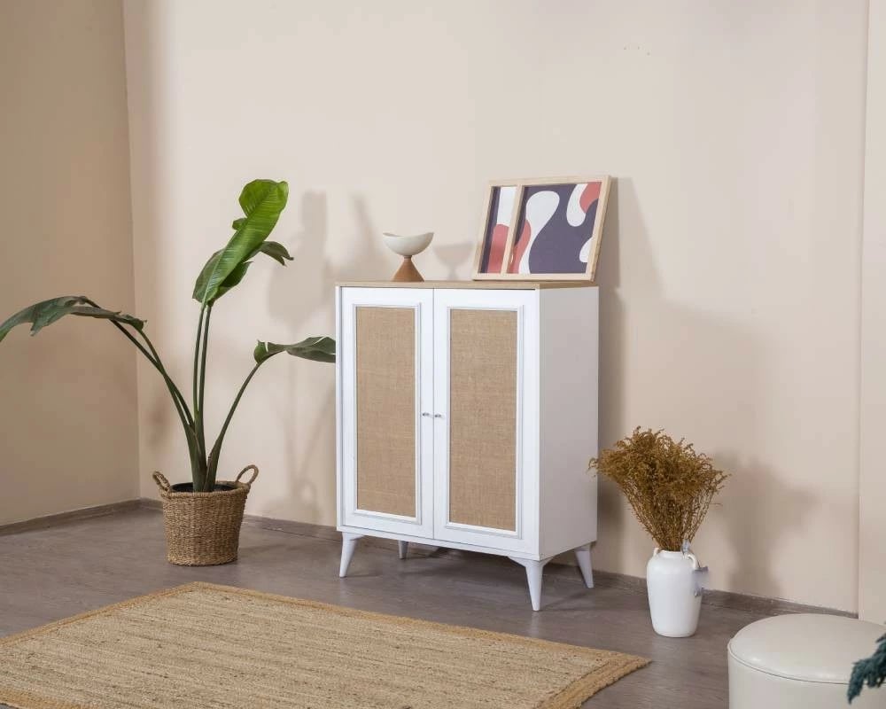 Bufe Skye Decor, ngjyrë e bardhë, lis