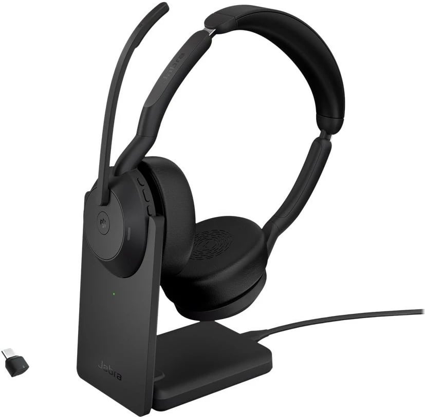 Kufje Jabra Evolve2 55, Link380c MS Stereo, me kabllo & pa kabllo, e zezë