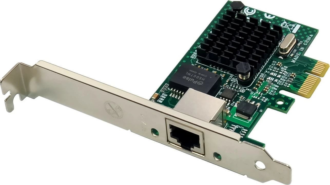 Kartelë rrjeti LevelOne GNC-0112, PCI Express, Ethernet, 1000 Mbit/s, Zi, Gjelbër, Argjendtë
