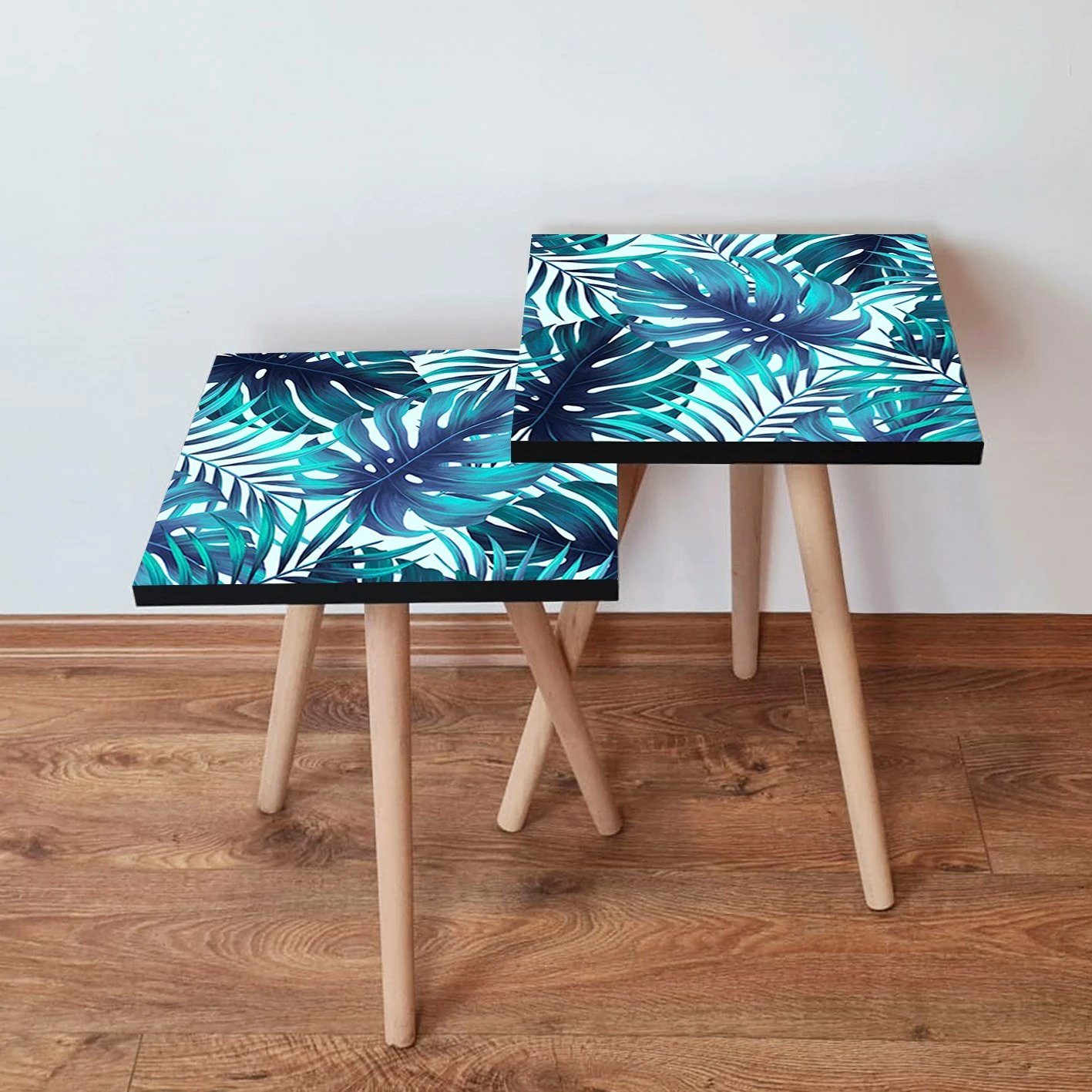 Set tavolinash ndihmëse të mbivendosura, 2 copë, Skye Decor, 2Shp165, ngjyrë blu e errët