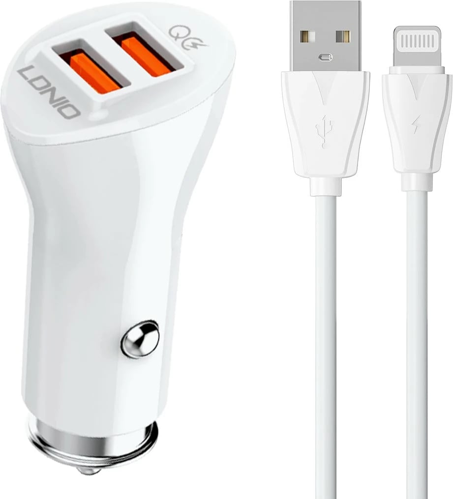 Karikues për veturë Ldnio 36W Dual USB Ports Fast Car charger