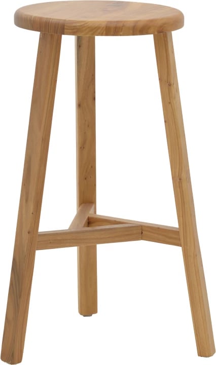 Karrige për bar Fabrio dru elm ngjyrë natyrale Φ38x71cm