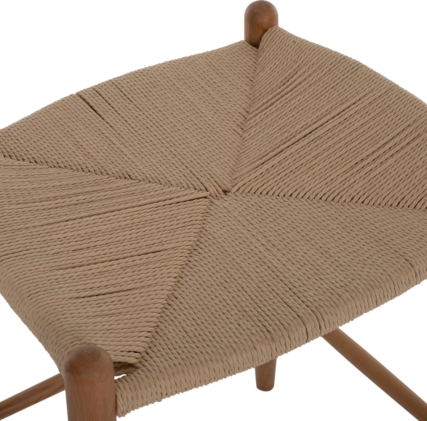 Karrige për bar, lartësi mesatare, dru ahu dhe litar, 44x46x65H cm, FH9321.01