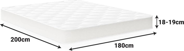 Dyshek dyanshëm Snooz Chic Strom, ngjyrë ecru, 180x200x19cm