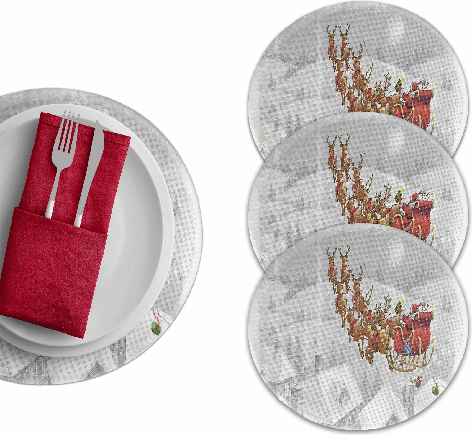 Set nënshtruesish tavoline Hermia Concept, shumëngjyrësh, 3532Supla (4 copë)