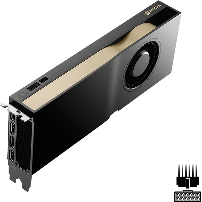 Kartelë grafike PNY RTX 4500 Ada, RTX A4500, 24GB, GDDR6, PCI Express x16 4.0, e zezë