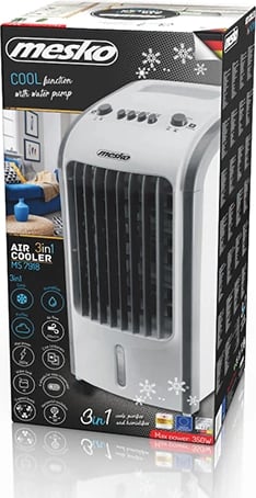 Ftohës ajri 3-në-1 Adler MS 7918 4L, rrjedhje ajri 270 m³/orë, oscilim 70°, bardhë/gri