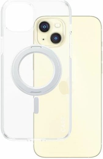 Mbështjellës PanzerGlass Kickstand Case MagSafe për iPhone 15 Plus, argjend