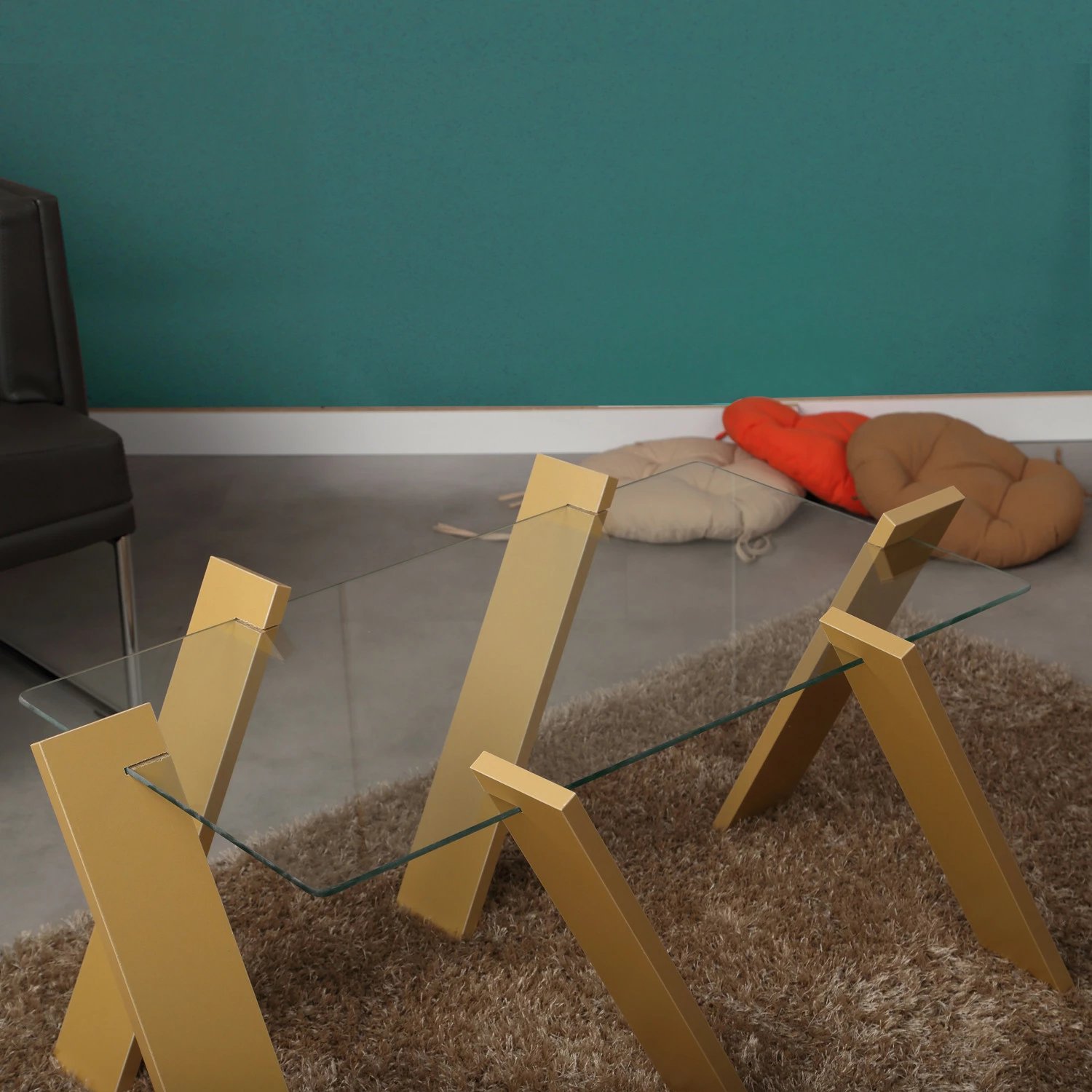 Tavolinë kafeje Hanah Home, Roman Maxi, ngjyrë mustard