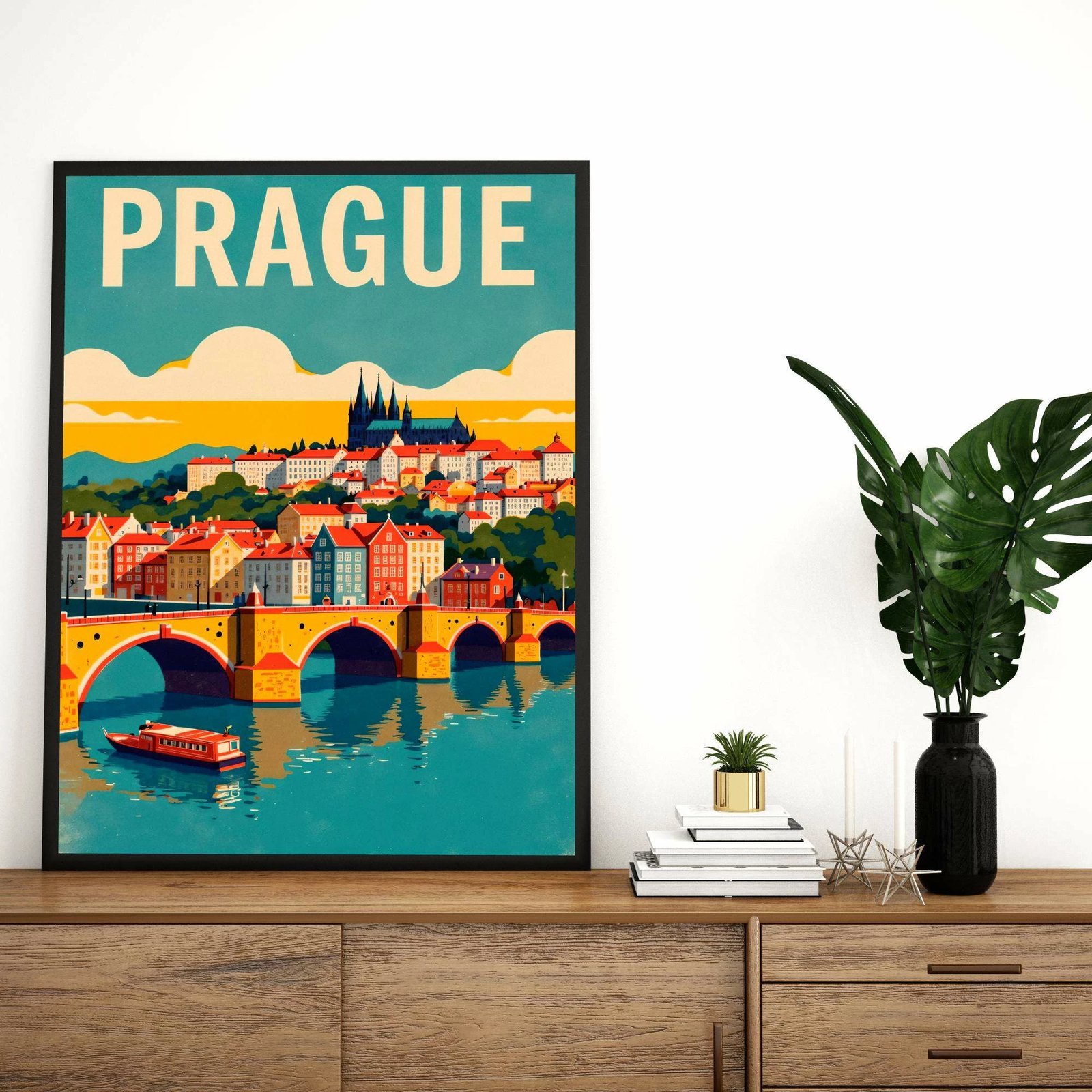 Pikturë dekorative me kornizë, MDF, shumëngjyrëshe, Wallity, Mp-00125, 50x70cm