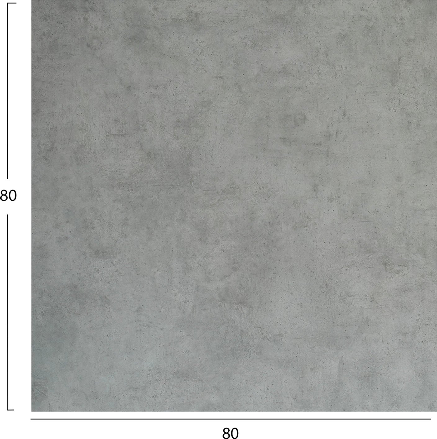 Sipërfaqe tavoline katrore HPL, ngjyrë çimento, 80x80cm, set prej 2 copash