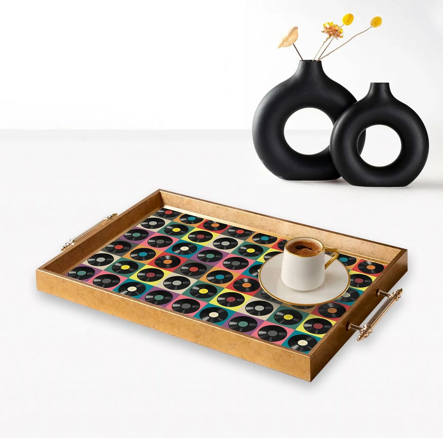 Tabaka qelqi Aberto Design, shumëngjyrëshe, TPEA9904, 50x29x3.5 cm