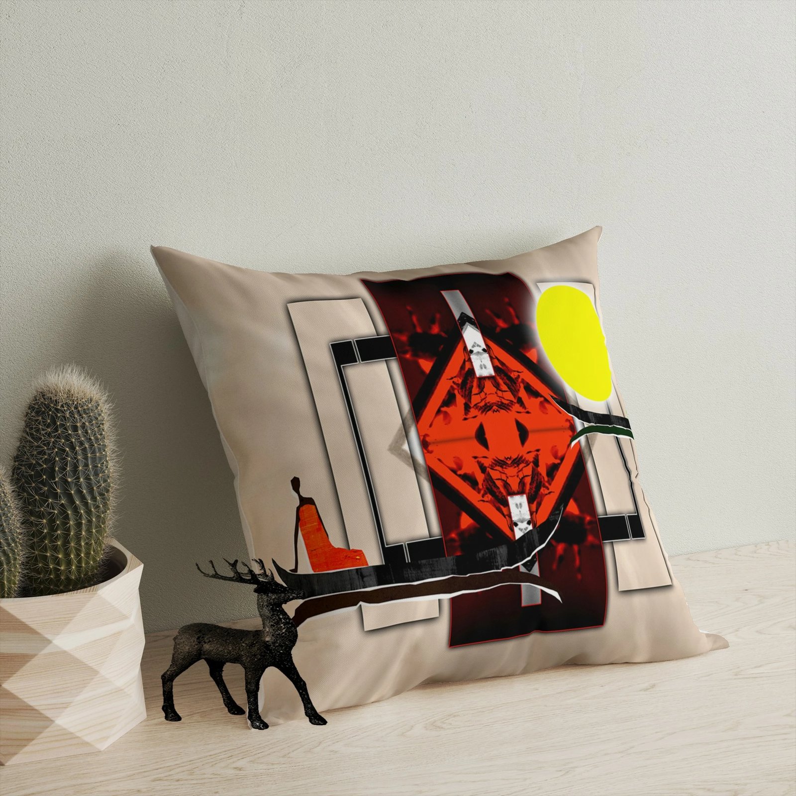 Jastëk dekorativ Evila Originals, A11941, shumëngjyrësh, 43x43cm