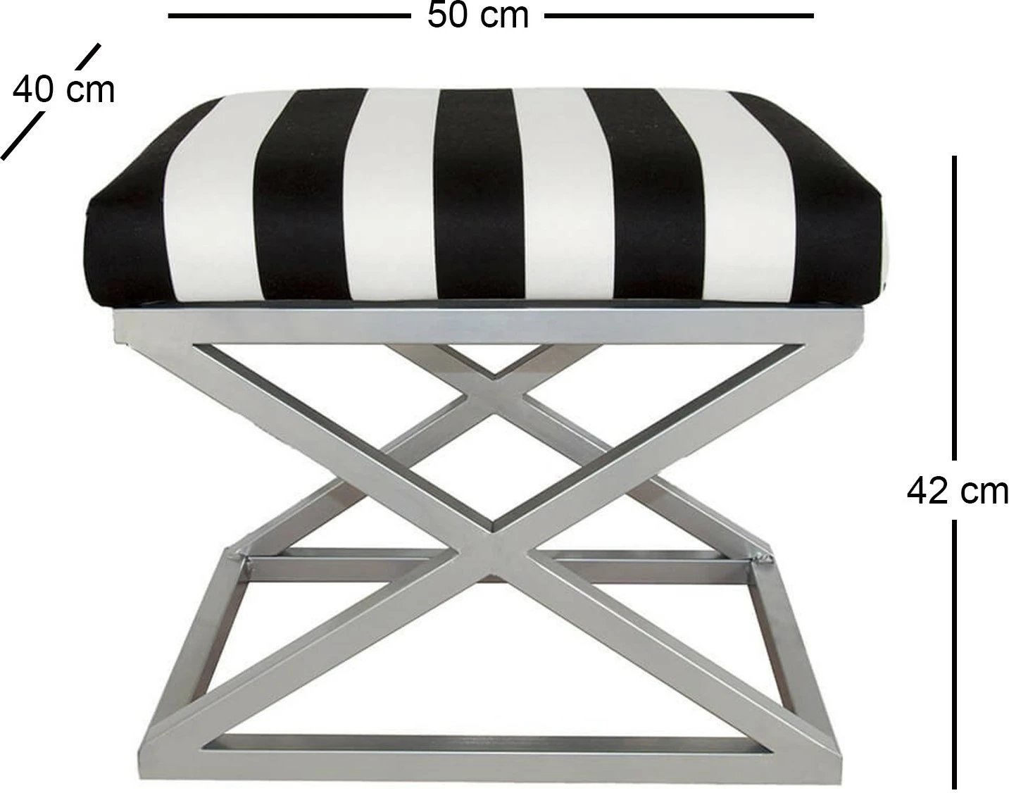 Puf Atelier del Sofa, ngjyrë argjendi, e bardhë, e zezë