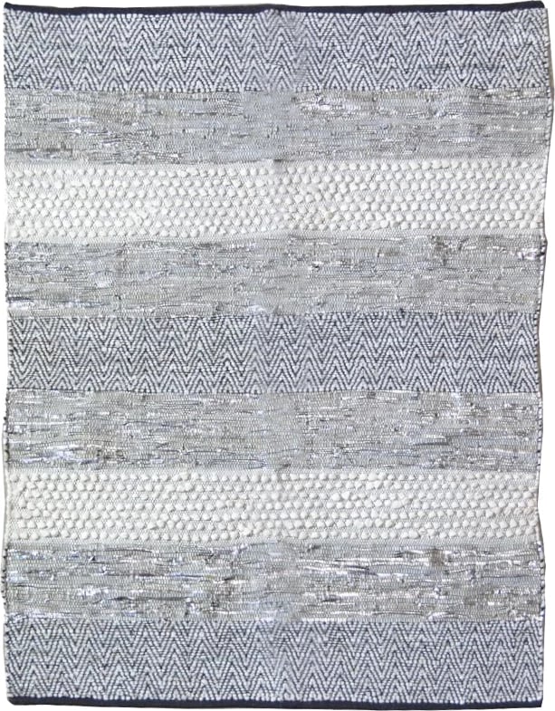 Qilim LINES për dhomë dite, 150x200, material stof, bardhë, zi, gri