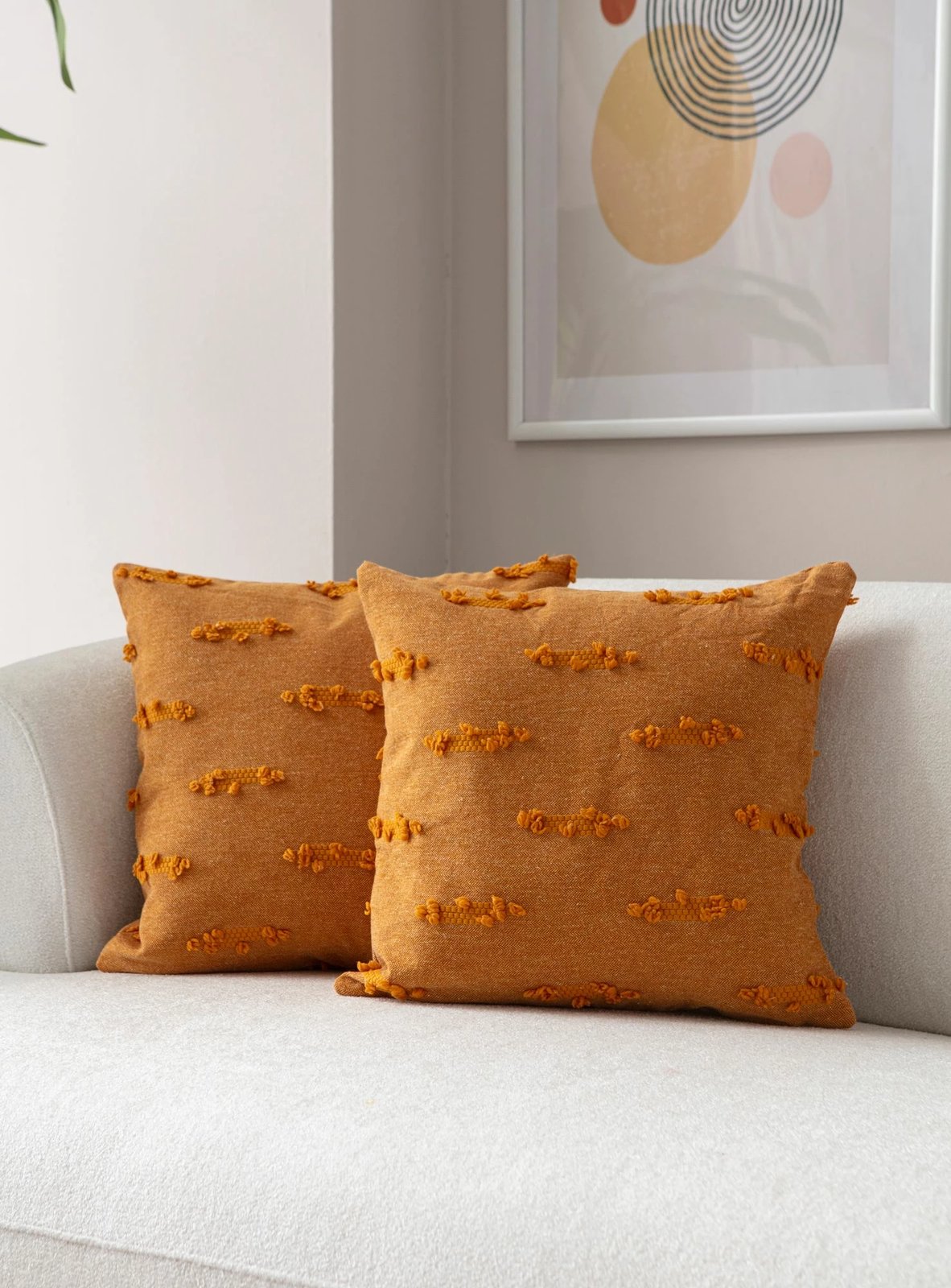 Set mbulesash jastëku (2 copë), Evila Originals, Tuffet, portokalli v7