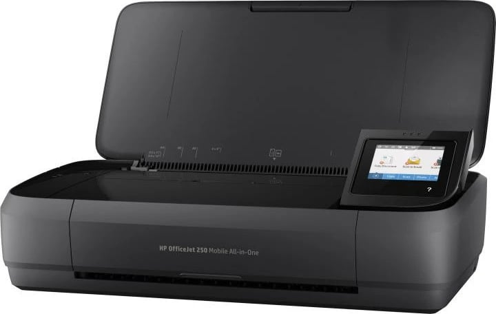Printer multifunksional HP OfficeJet 250 Mobile CZ992A#BHC, inkjet, AIO portativ me bateri, Wi‑Fi Direct, 6.5–8 ppm