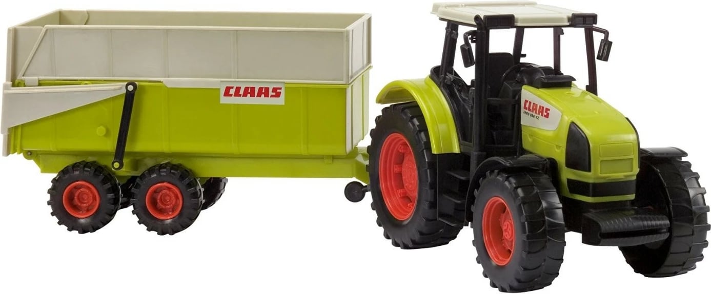 Traktor lodër Dickie Claas Ares me rimorkio, i gjelbër, 57 cm