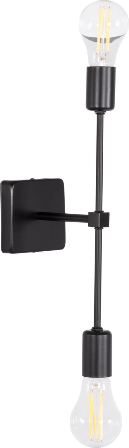 Aplik muror SABER, metal i zi, 10x14x41cm