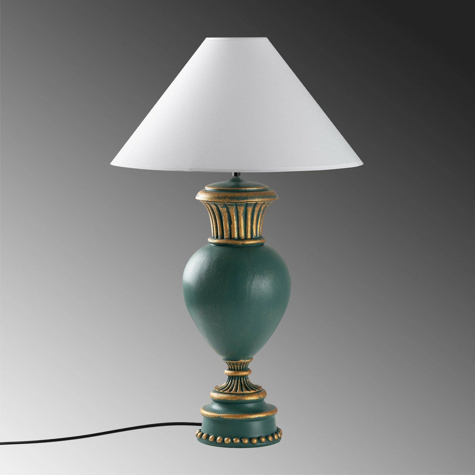 Llambë tavoline Opviq, ELEGANZE-5325, jeshile dhe e bardhë