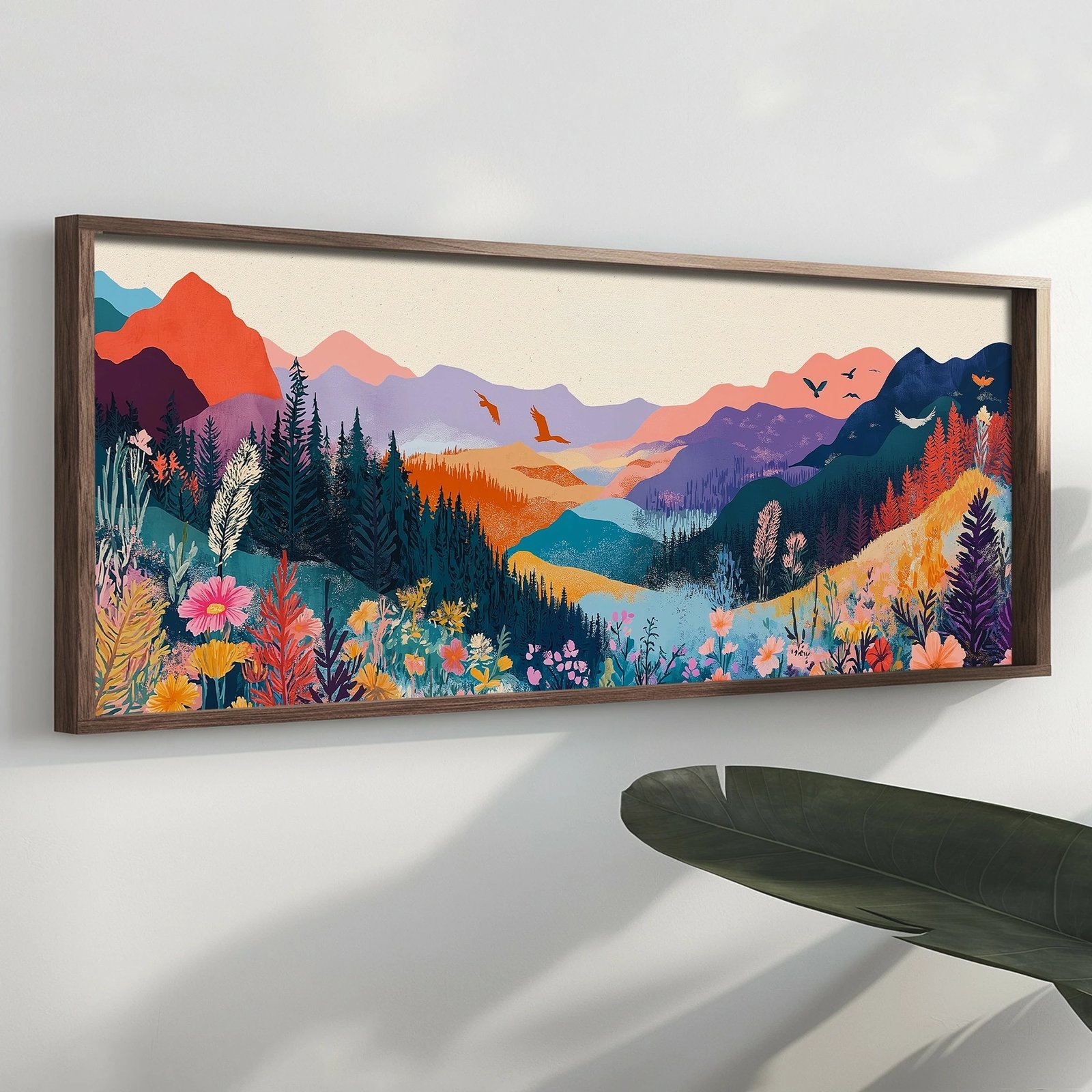 Pikturë dekorative me kornizë, MDF, shumëngjyrëshe, Wallity, EMR001, 40x120x3.5 cm