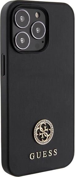 Mbështjellës Guess 4G Strass Metal Logo për iPhone 13 Pro 6.1", i zi