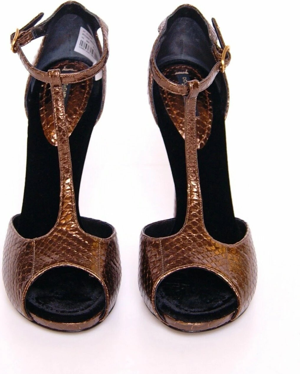 Sandale me taka për femra Dolce & Gabbana, bronz