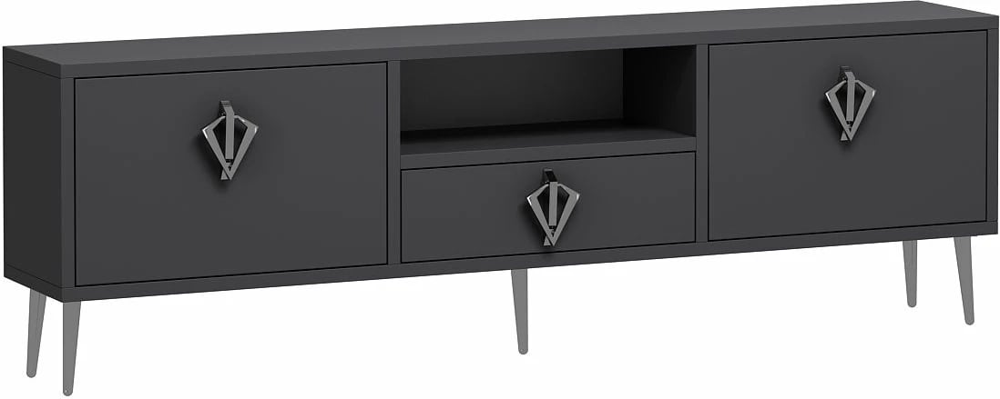 Komodë TV Skye Decor, anthracite, silver, 1313-DROP-32