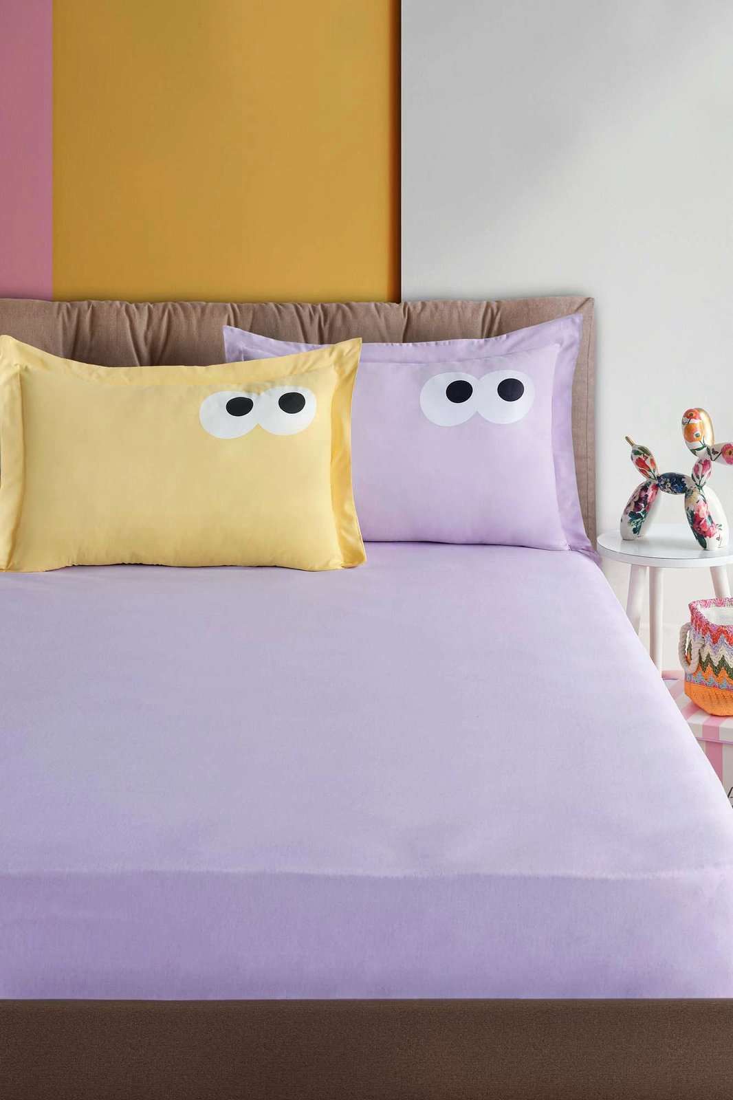 Set çarçafësh dopio L'essentiel, Funny, ngjyrë lejla