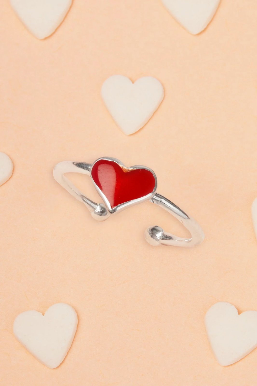 Unazë argjendi Elika Silver, ELKMD50526, ngjyrë e kuqe dhe argjendi