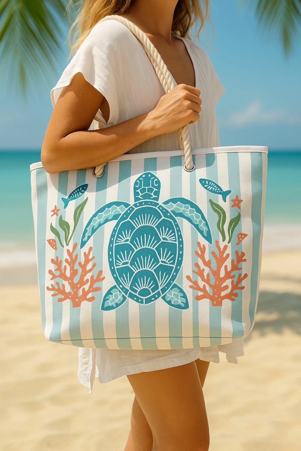 Çantë plazhi Zoozie Bags, YLC.PJ.047, shumëngjyrëshe