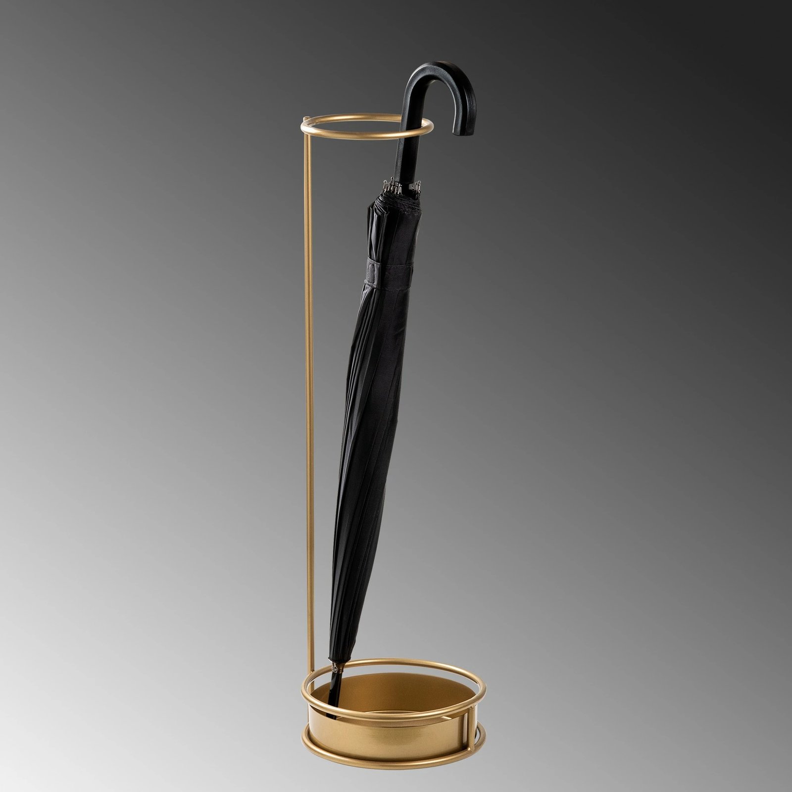 Stendë për çadra, dizajn Aberto, ngjyrë ari, 22x22x75cm