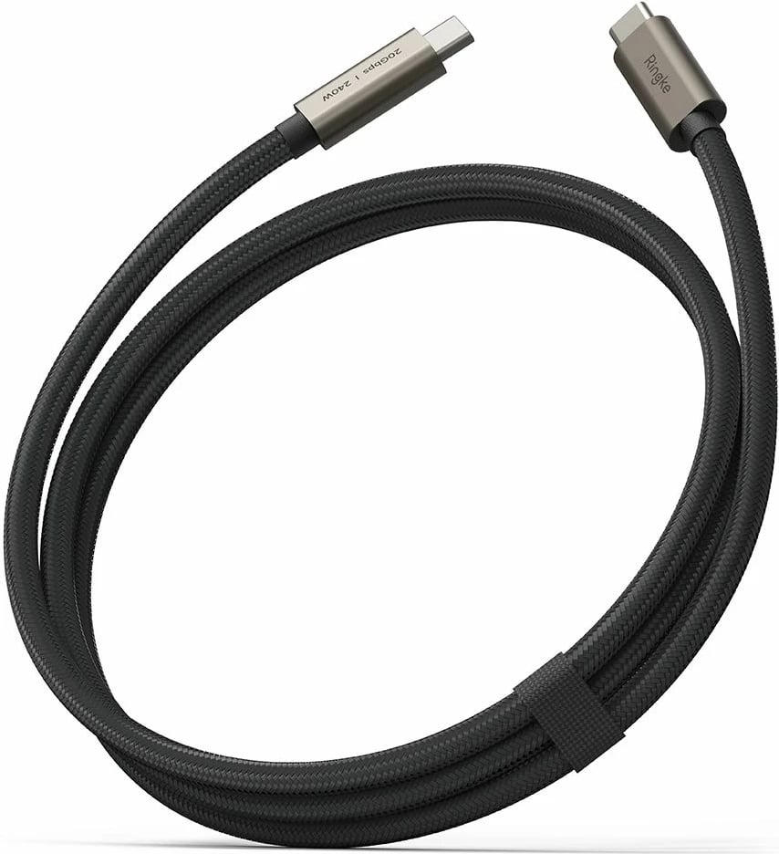 Kabllo USB-C Ringke 3.2 Gen, 200cm, 240W, e zezë